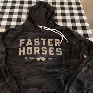 Faster Horses Grey Camo Hoodie XL